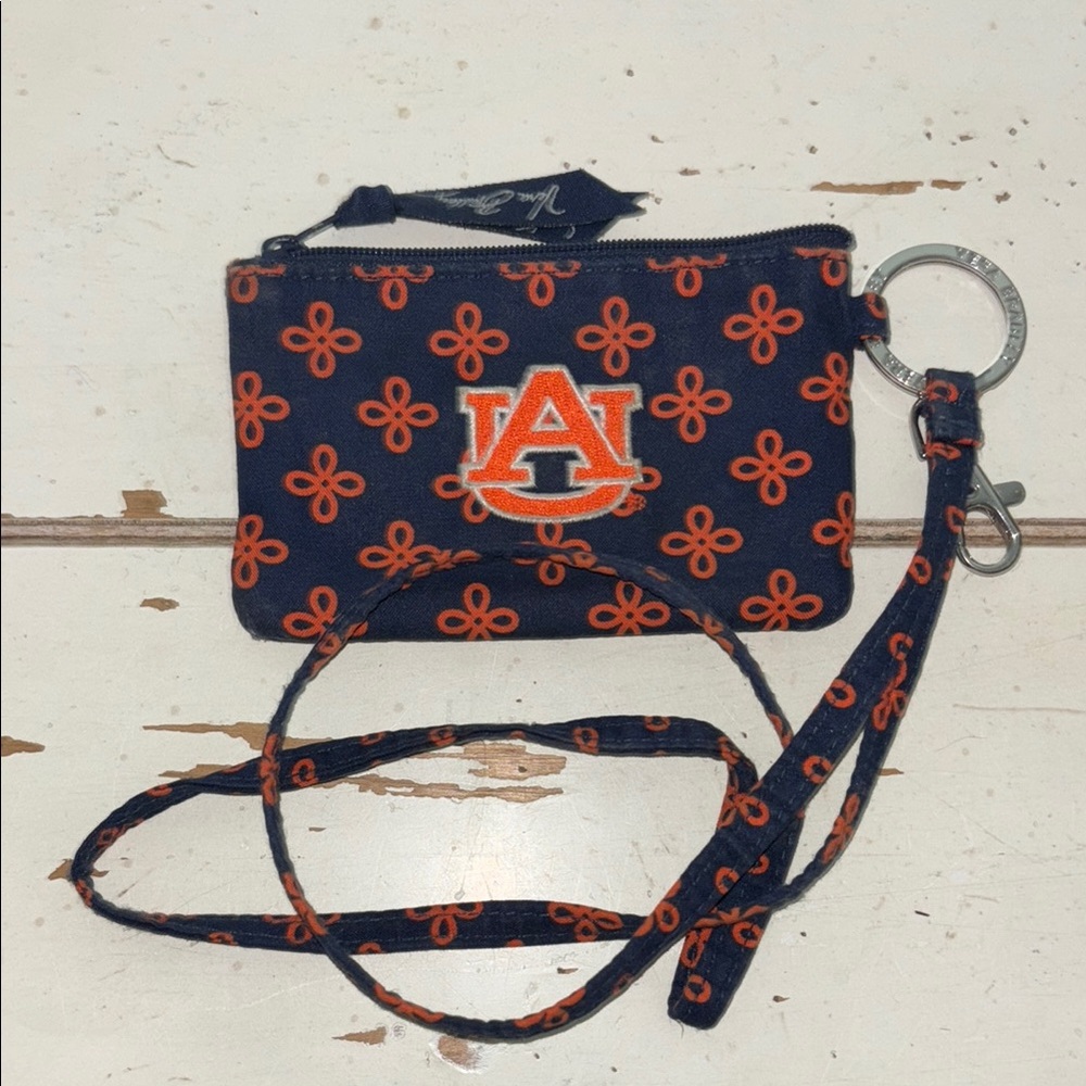 Vera Bradley Navy and Orange Wristlet